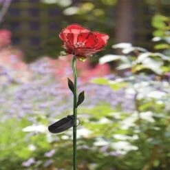 Smart Solar Red Rose Stake Light -Lawn and plant care Store 39367 11943