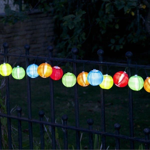 Smart Solar Chinese Lanterns - Set Of 10 3 Smart Solar Chinese Lanterns - Set Of 10