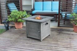 Woodlodge Wembury Grey Gas Fire Pit Table
