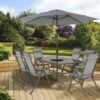Pagoda Sienna 6 Seat Dining Set Including Parasol 1 Pagoda Sienna 6 Seat Dining Set Including Parasol -Lawn and plant care Store 46757 2583