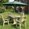 Churnet Valley Ergo 4 Seat Table Set - 4 X Chairs 2 Churnet Valley Ergo 4 Seat Table Set - 4 X Chairs -Lawn and plant care Store 46797 2538