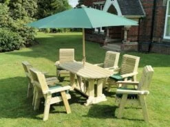 Lawn and plant care Store 12 Churnet Valley Ergo 6 Seat Table Set - 6 X Chairs