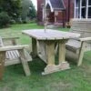 Churnet Valley Ergo 4 Seat Table Set - 2 X Benches -Lawn and plant care Store 46801 2518