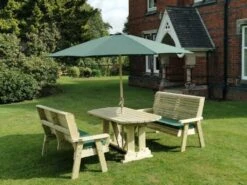 Churnet Valley Ergo 6 Seat Table Set - 3 X Benches -Lawn and plant care Store 46802 2520