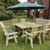 Churnet Valley Ergo 8 Seater Square Set - 4 X Chairs & 2 X Benches -Lawn and plant care Store 46804 2514