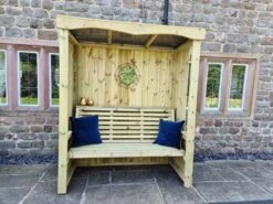 Churnet Valley Four Seasons 3 Seater Arbour -Lawn and plant care Store 46819 2469