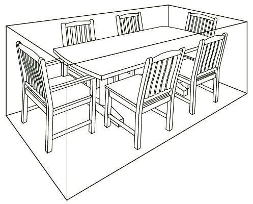 LG Outdoor DXCOV03 Deluxe Cover For 6 Seat Rectangular Dining Set - 110 X 170cm Table 4 LG Outdoor DXCOV03 Deluxe Cover For 6 Seat Rectangular Dining Set - 110 X 170cm Table - Image 2