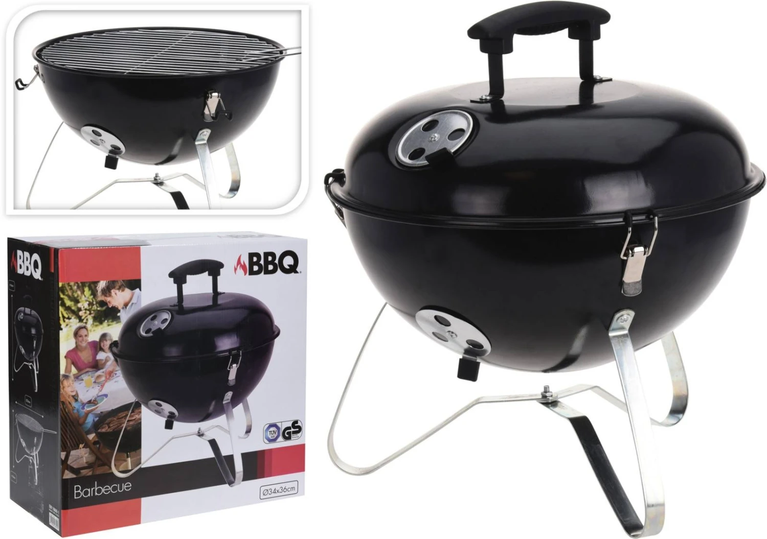 Koopman Vented Kettle Barbecue Black 3 Koopman Vented Kettle Barbecue Black