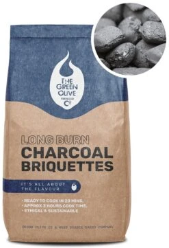 Green Olive Long Burn Charcoal Briquettes 8kg