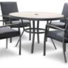 LG Outdoor Monza 4 Seat Set With High Back Armchairs And Parasol -Lawn and plant care Store 51129 30458