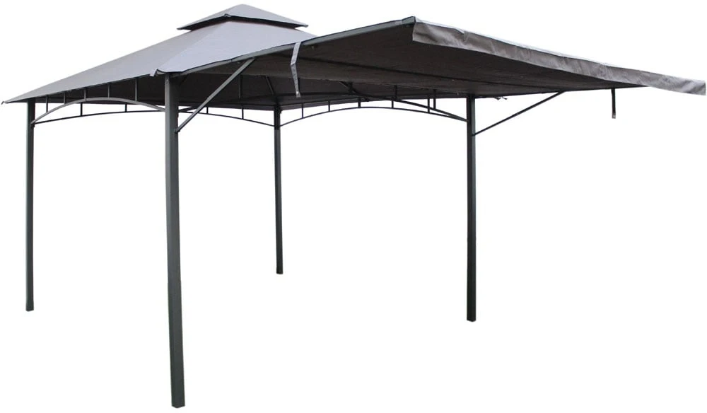 Royalcraft Algarve Gazebo 3.3m X 3.3m With 2.1m Awning - Grey 3 Royalcraft Algarve Gazebo 3.3m X 3.3m With 2.1m Awning - Grey